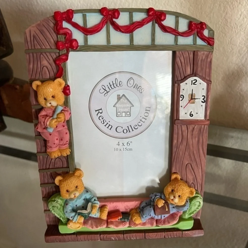 Little Ones Resin Collection Teddy Bears 4 x 6 Photo Picture Frame Standing New